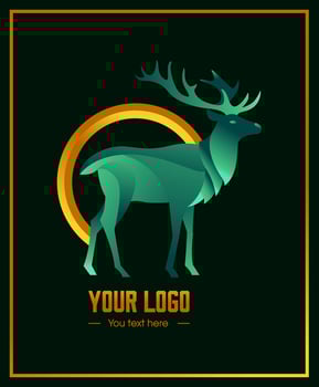 deer logo gradient colorful style vector