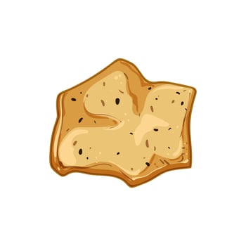 bread cracker biscuit cartoon vector illustration