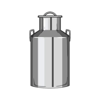 container metal milk can cartoon vector illustration