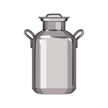 bucket metal milk can cartoon vector illustration