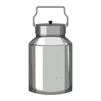 old metal milk can cartoon vector illustration