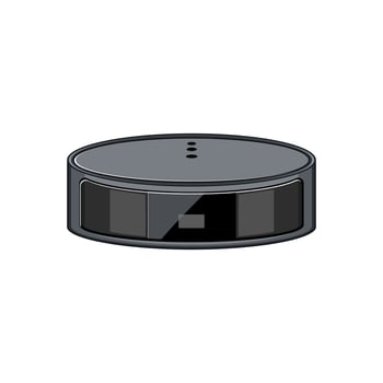 hair robot vacuum cleaner cartoon vector illustration