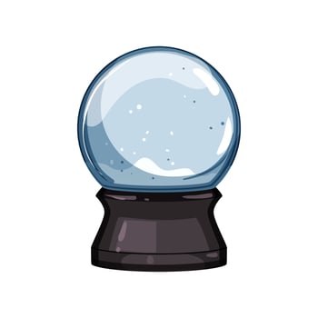 xmas snow ball cartoon vector illustration