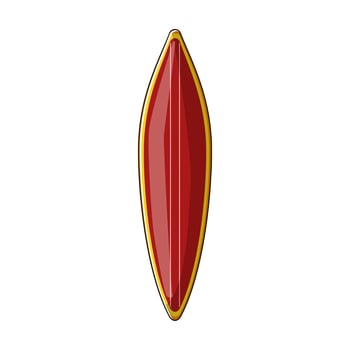 blue surfboard beach cartoon vector illustration