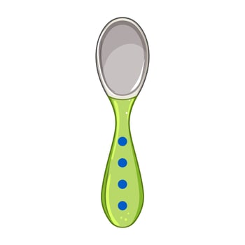 meal toddler spoon cartoon vector illustration