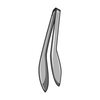 tong tongs hand cartoon vector illustration