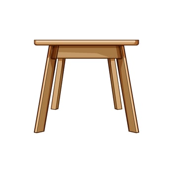 top wooden table cartoon vector illustration