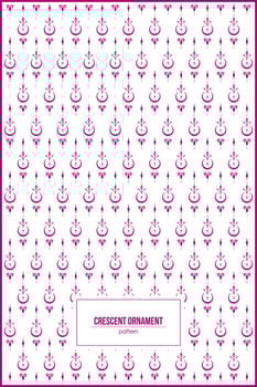 beautiful purple crescent ornament pattern vector
