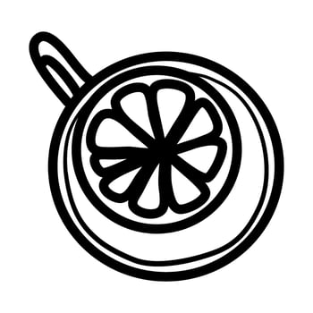 cup of coffee tea line art hot warm vector illustration