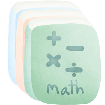 Math book isolated on transparent background png