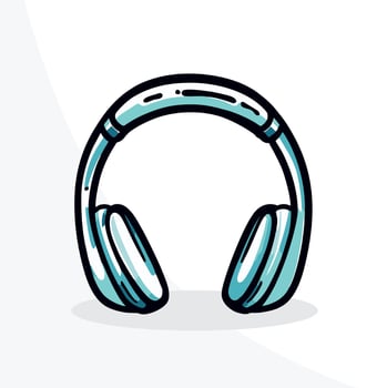 Modern wireless headphones. Headphones for studio. Sound Isolation vector