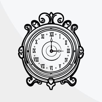 Old wall clock - Vintage Watch vector