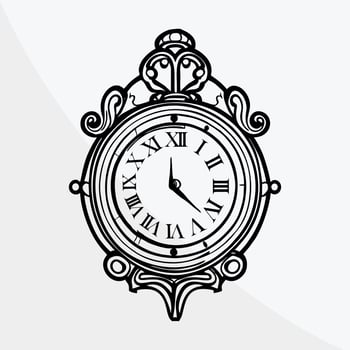 Old wall clock - Vintage Watch vector