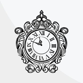 Old wall clock - Vintage Watch vector