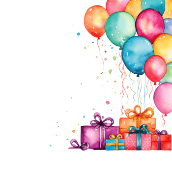 Birthday watercolor background png
