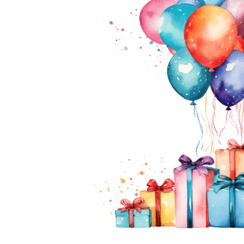 Birthday watercolor background png