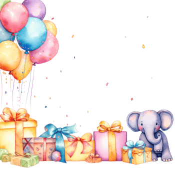 Birthday watercolor background png