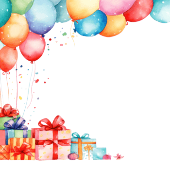 Birthday watercolor background png