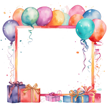 Birthday watercolor background png
