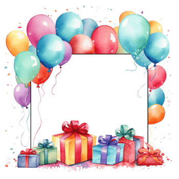 Birthday watercolor background png