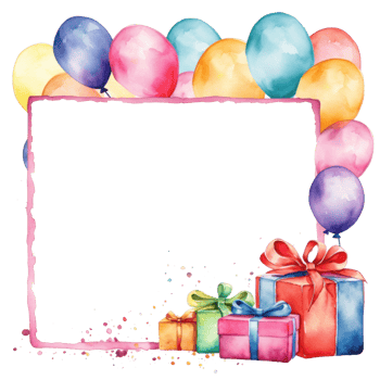 Birthday watercolor background png