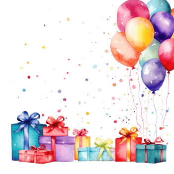 Birthday watercolor background png