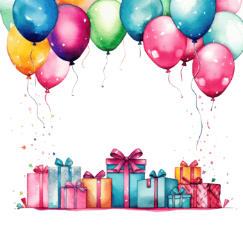 Birthday watercolor background png
