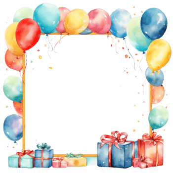 Birthday watercolor background png