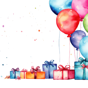 Birthday watercolor background png