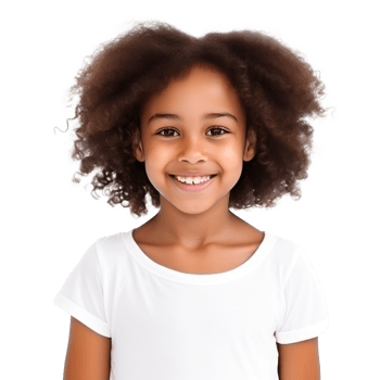 Beautiful african american girl isolated png