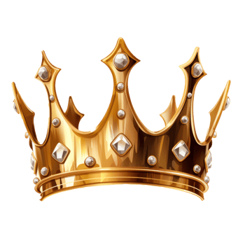 Golden crown isolated png
