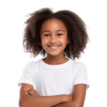 Beautiful african american girl isolated png