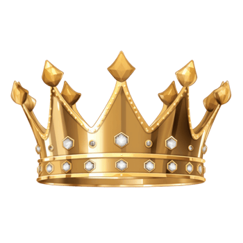Golden crown isolated png
