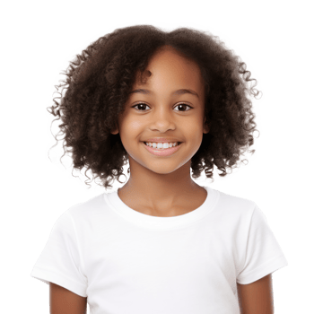 Beautiful african american girl isolated png