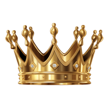 Golden crown isolated png