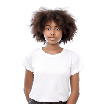 Beautiful african american girl isolated png