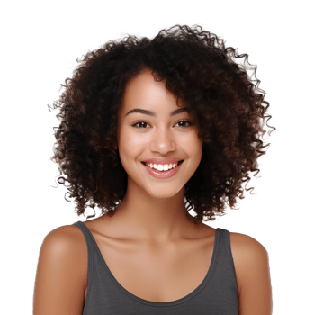 Beautiful african american girl isolated png