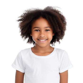 Beautiful african american girl isolated png