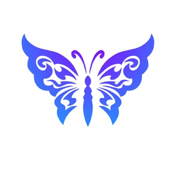 Illustration vector graphic of tribal art design tattoo butterfly