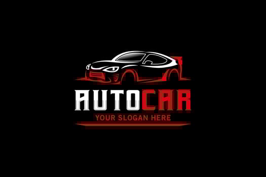 Sports car logo design, automotive car logo template vector illustration
