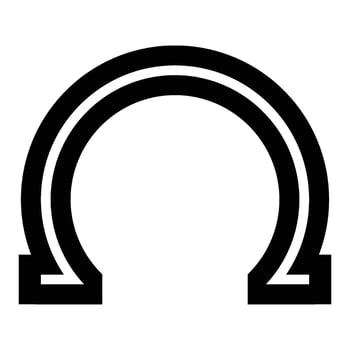 horseshoe icon vector