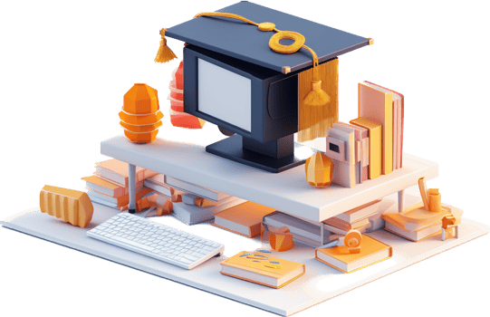 Online education png with AI generated.