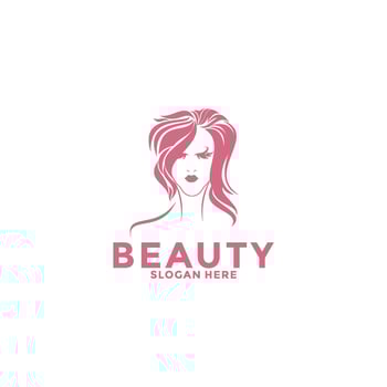 Beauty logo salon and hair treatment logo design, Beauty woman fashion logo template vector