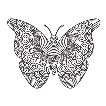 butterfly, butterfly back, butterfly white, Monochrome Butterfly Illustration , Generative Ai png