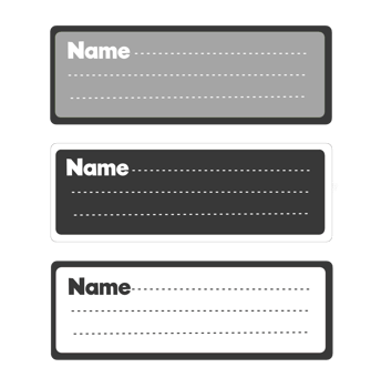 Kids Name tag colourful notebook label png
