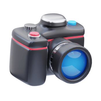 DSLR Camera 3D Illustration png