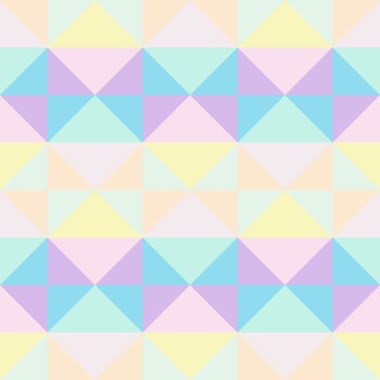 Geometric vector pattern for spring summer. Colorful pastel gingham tartan check plaid in purple, orange, green, yellow, white for gift paper, tablecloth, picnic blanket, other Easter holiday design.