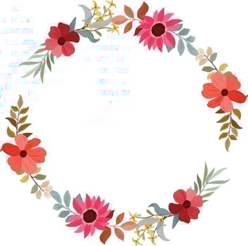 Wild flower bouquet suitable for decorating invitation cards or greeting cards vector