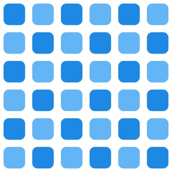 Blue rounded square pattern. Rounded square vector pattern. Seamless geometric pattern for clothing, wrapping paper, backdrop, background, gift card.