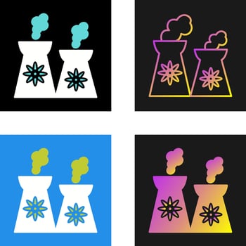 Nuclear Plant Vector Icon